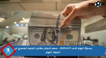 رسميًا اليوم الأحد 17-8-2025.. سعر الدولار مقابل الجنيه المصري في البنوك اليوم